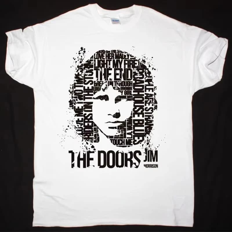 Nouveau T-shirt d'été 2026 THE DOORS Jim Morrison en coton à manches courtes pour homme, style Y2K,
