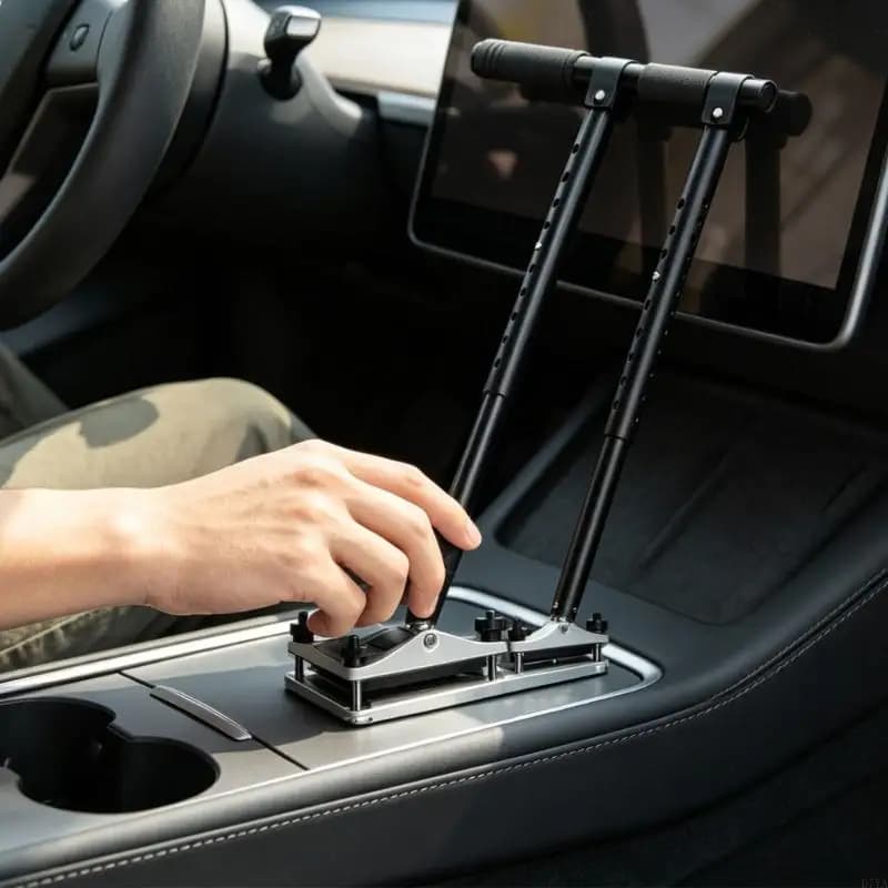 Dispositif commande conduite manuelle pour conducteurs handicapés, permet fonctionnement sans pédale