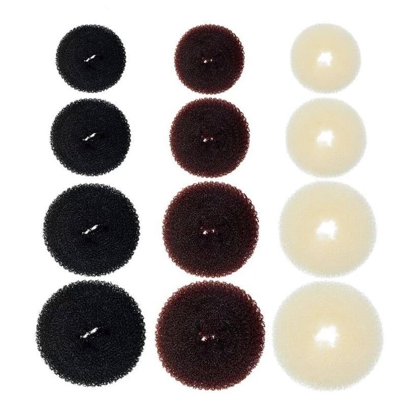 Machine à chignon magique pour femmes, 1 pièce, S M L, noir/marron/ivoire, Donut Bagel, outils pour
