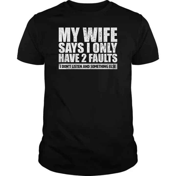 2026 nouveau ma femme dit drôle t-shits Slogan impression graphique t-shirts chemises en plein air d