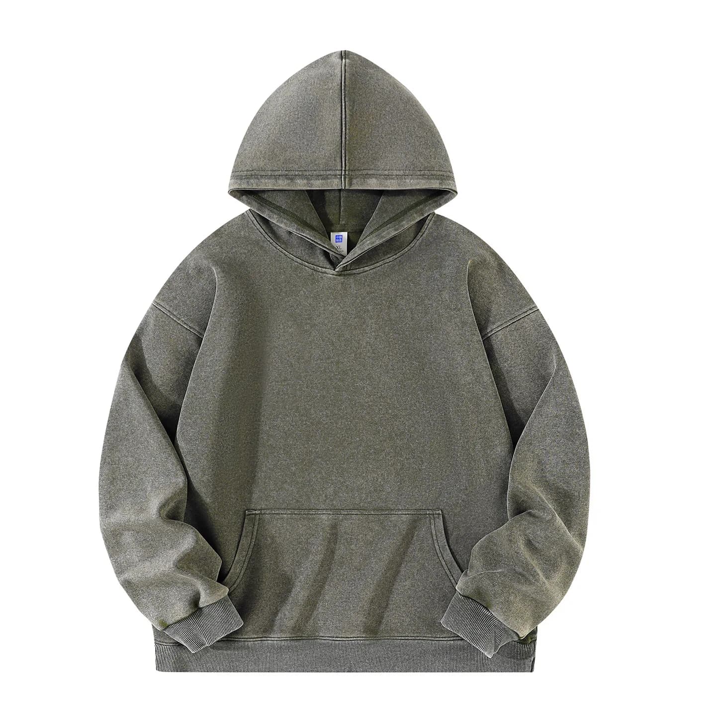 Sweat à capuche personnalisé de haute qualité, rétro délavé, pour hommes, bricolage, Design de votre