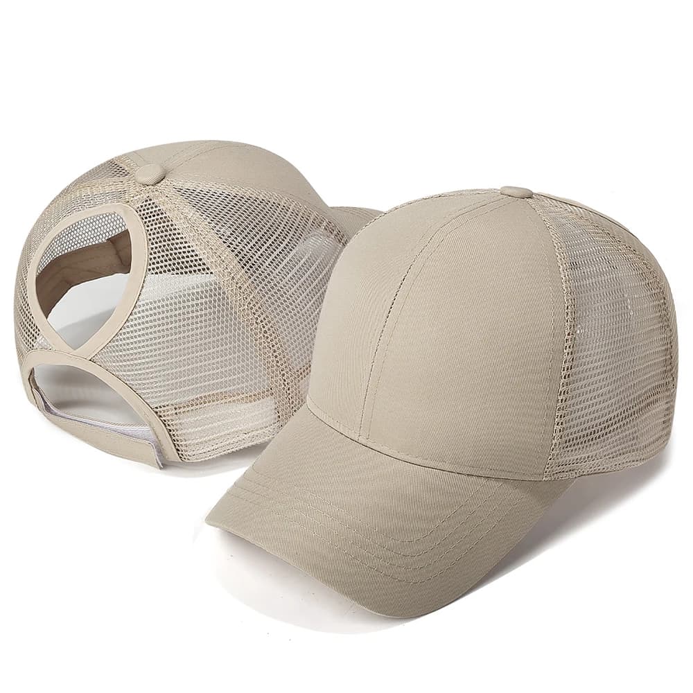 Casquettes de baseball en maille pour femmes, casquette snapback à queue de cheval haute, visière cr