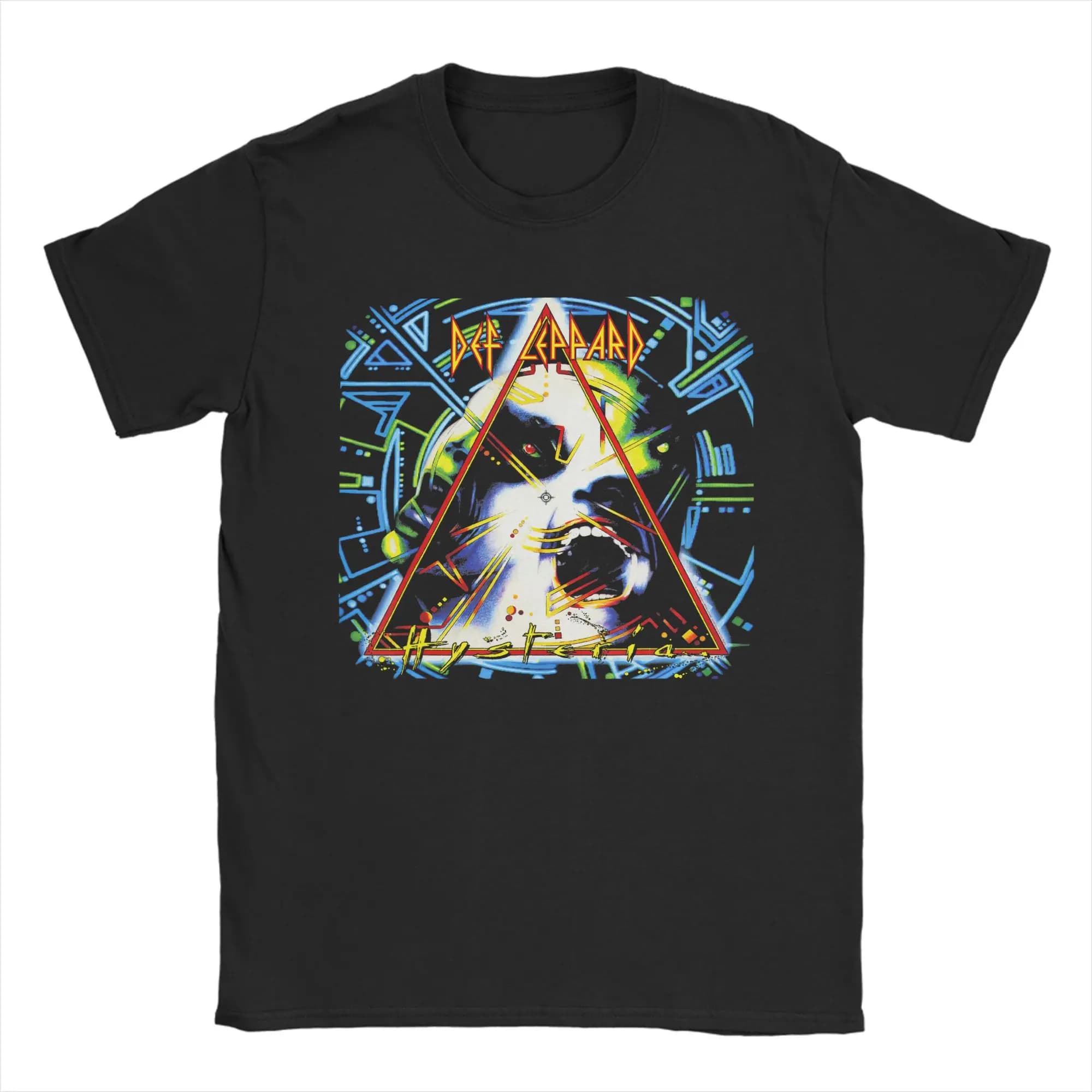 T-Shirt Def Leppard Hysteria pour hommes, décontracté, en pur coton, col rond, manches courtes, vête
