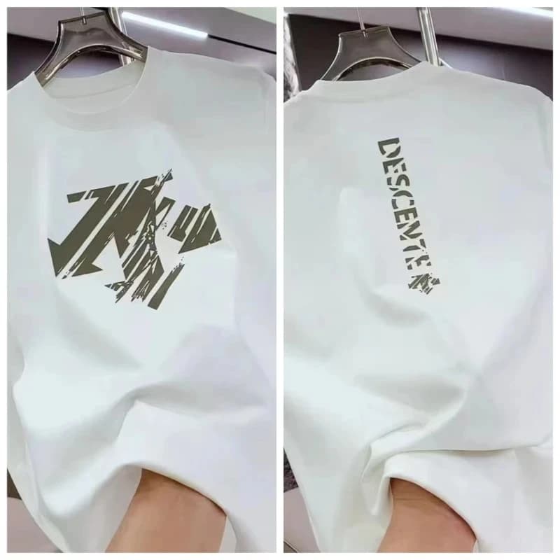 T-shirt imprimé de marque tendance pour homme, collection été 2026, hauts pour hommes, t-shirt en co