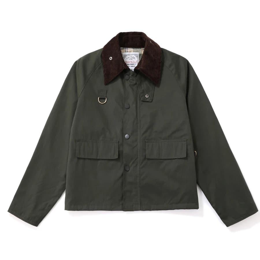 Toile courte non-cire Sl Spey Vintage Safari Olive sauge vert pêche en plein air coupe-vent utilitai