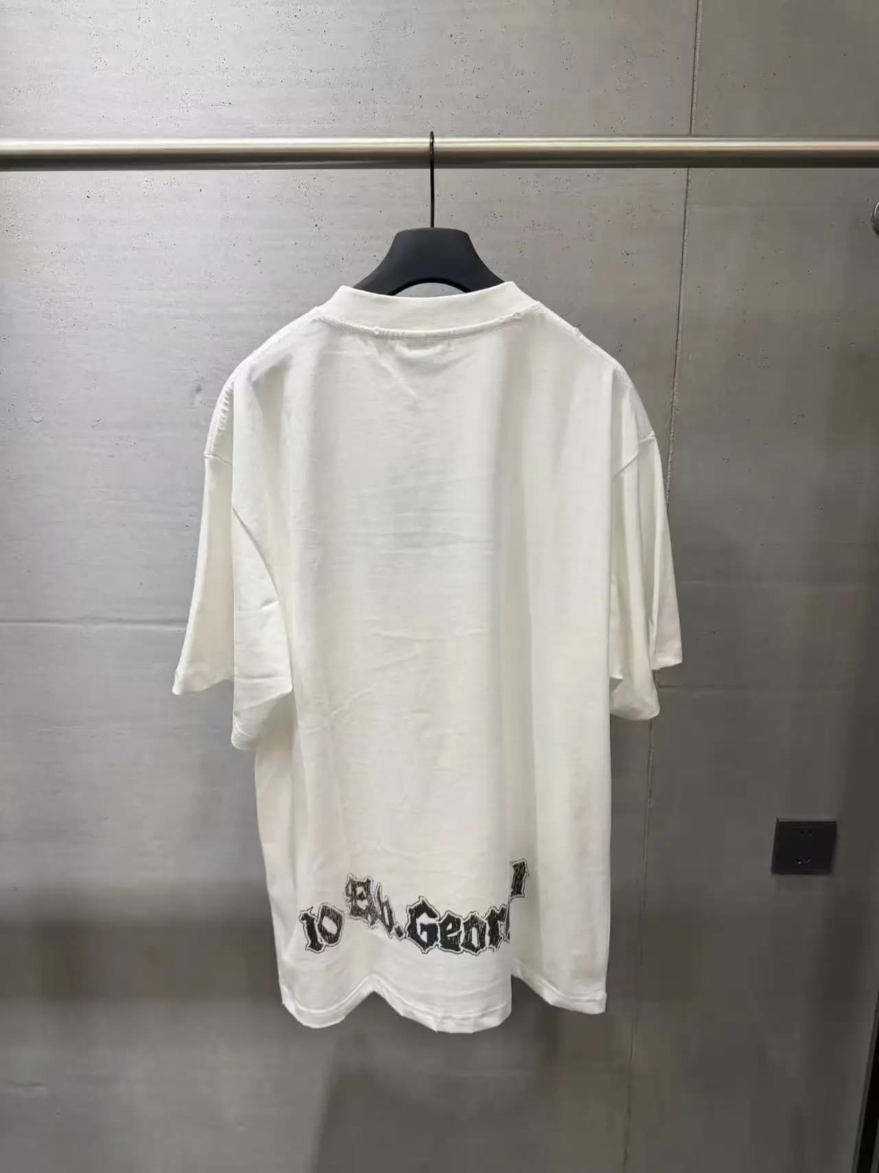 T-shirt à manches courtes 26SS Summer Street Paris avec grand logo, nouvelle collection High Street