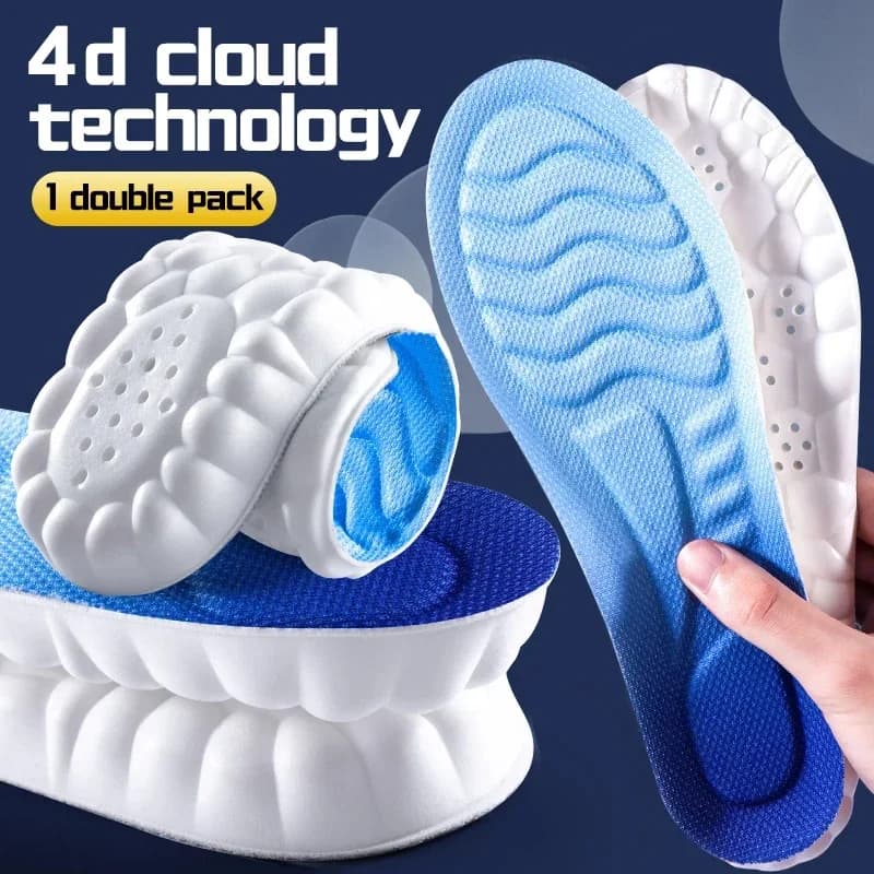 Semelles de sport 4D Cloud Technology pour chaussures, semelle EVA souple, respirante, amortissante,
