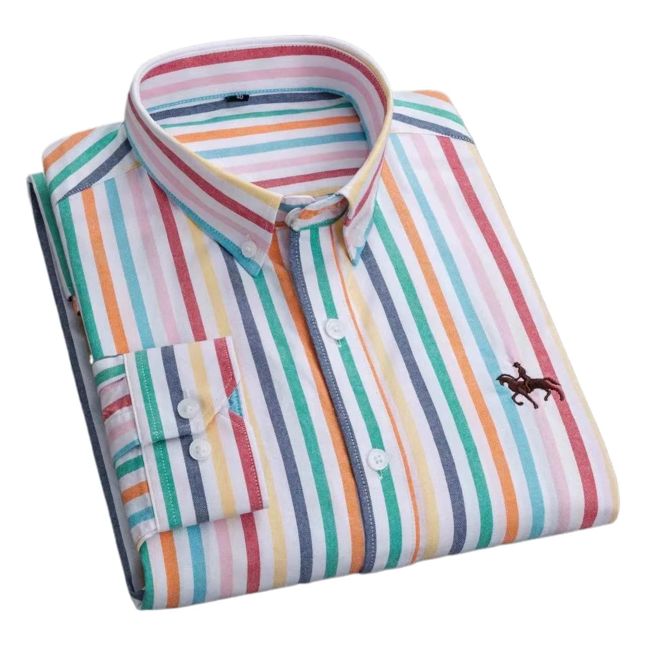 Chemises Oxford à manches longues pour hommes, chemise habillée formelle d'affaires décontractées, c