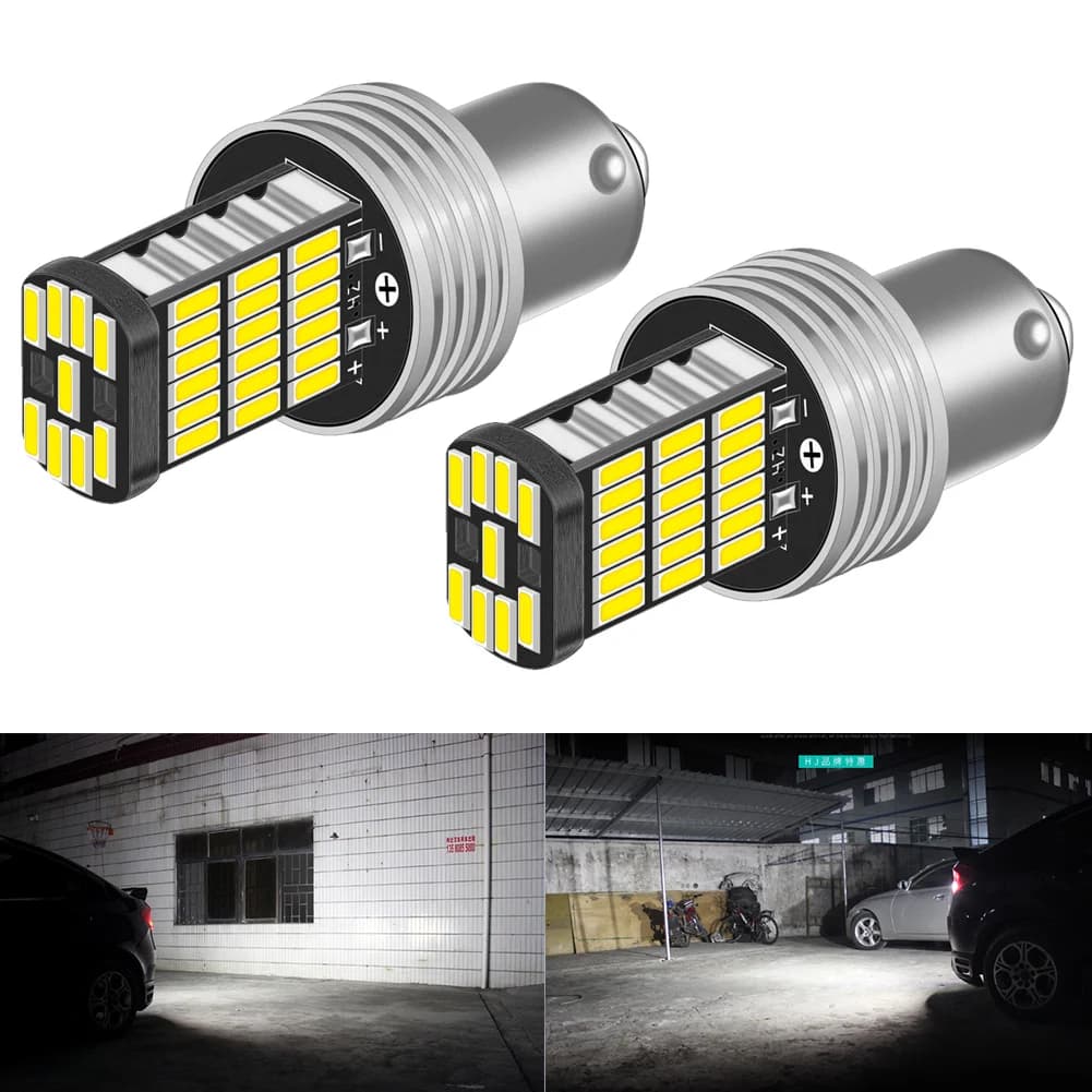 Ampoules LED 1156 BA15S P21W S25 7506, haute puissance, 45 pièces 4014SMD Super lumineuses 1200LM, r