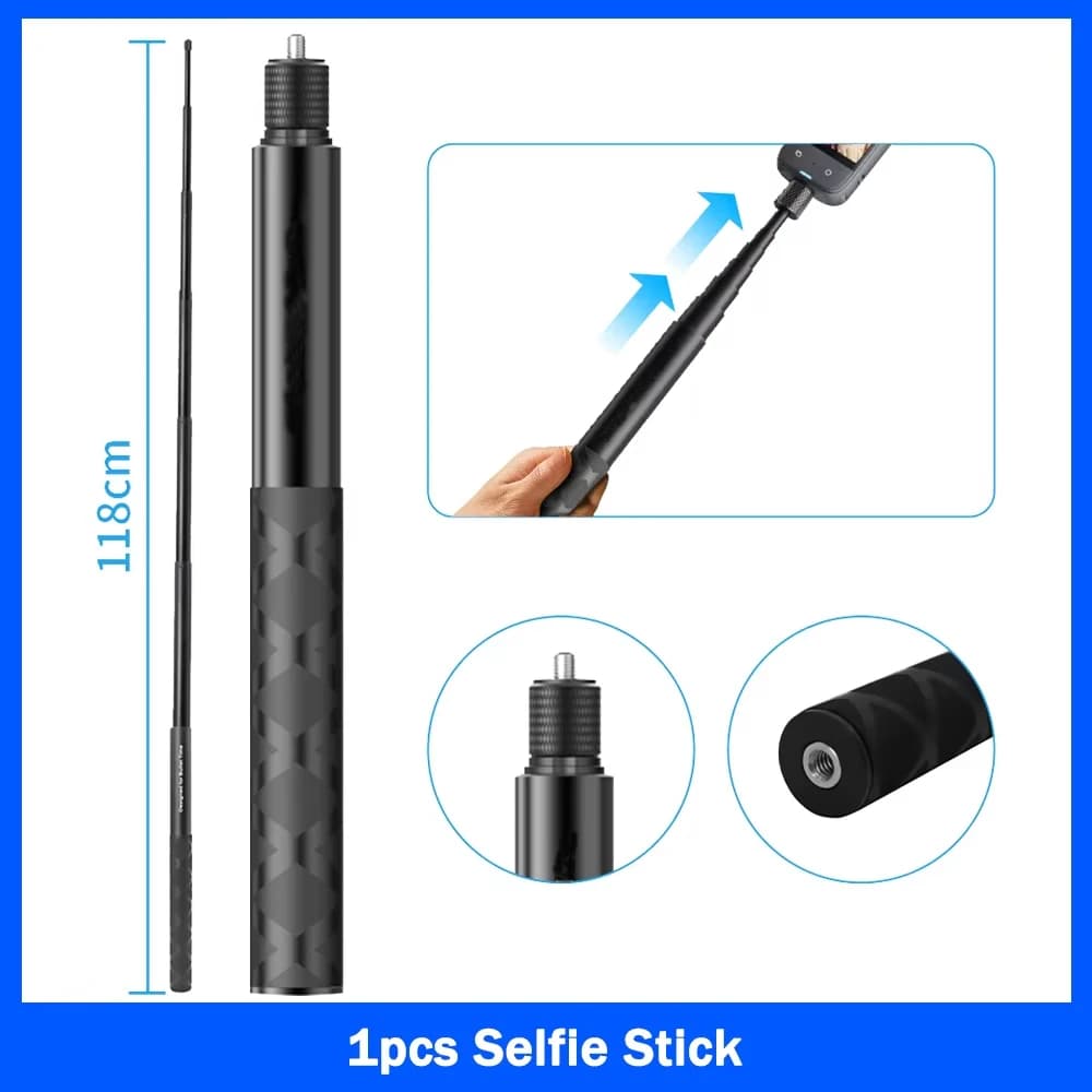 Support de moto pour Insta360 X2 X3 X4 X5, perche à selfie pour Insta 360 X2 X3 X4 X5, monopode pour