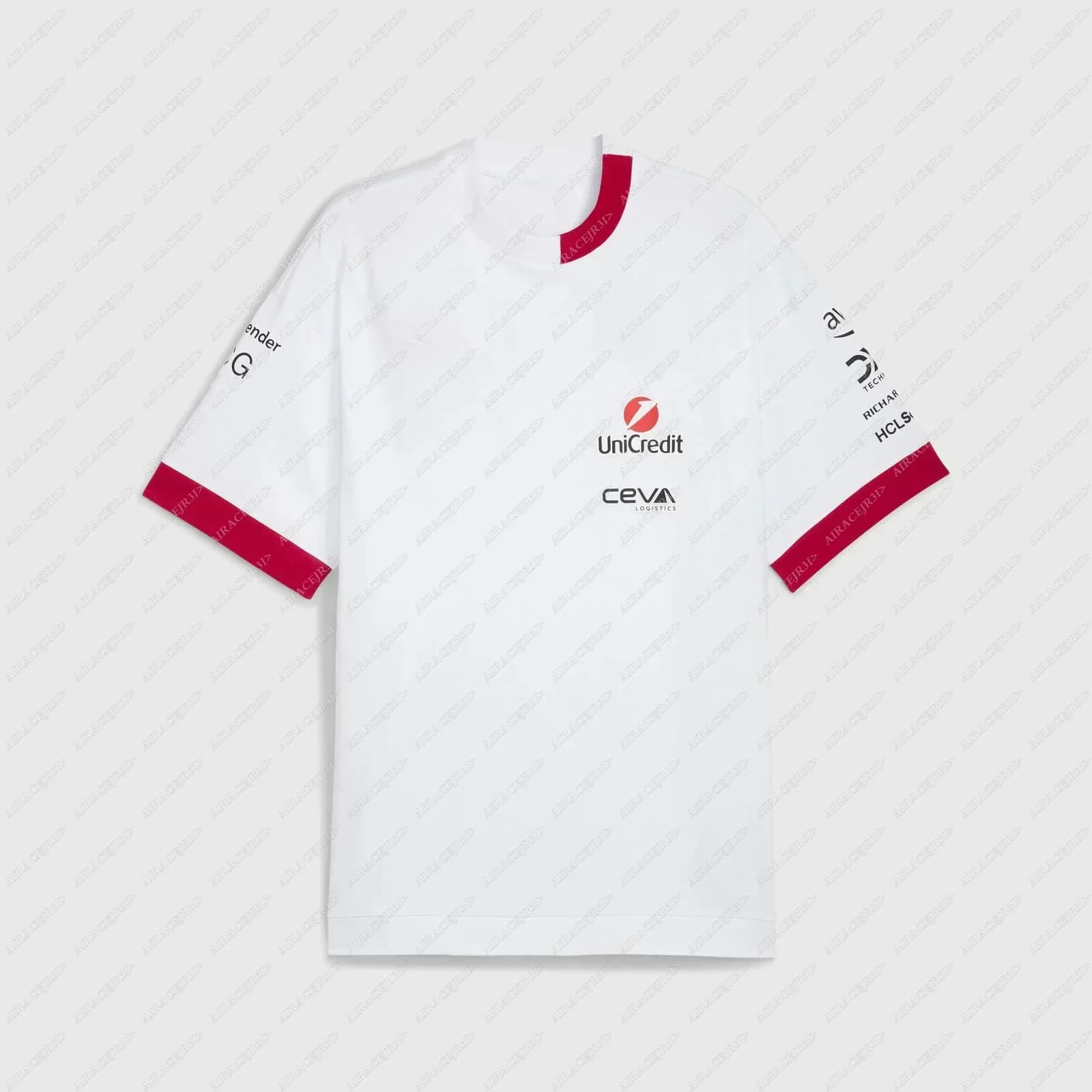 T-shirt Ferrari Officiel Équipe Motorsport Hamilton Leclerc Homme Blanc Rouge Été Séchage Rapide