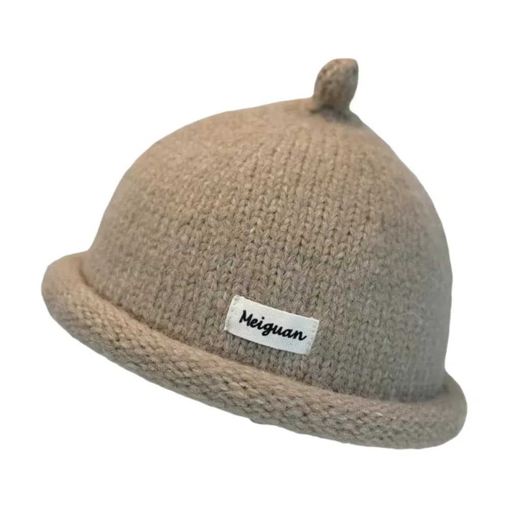 Bonnet en tricot uni doux, à bord roulé, chaud, style peintre hip-hop, multifonction, pour l'automne