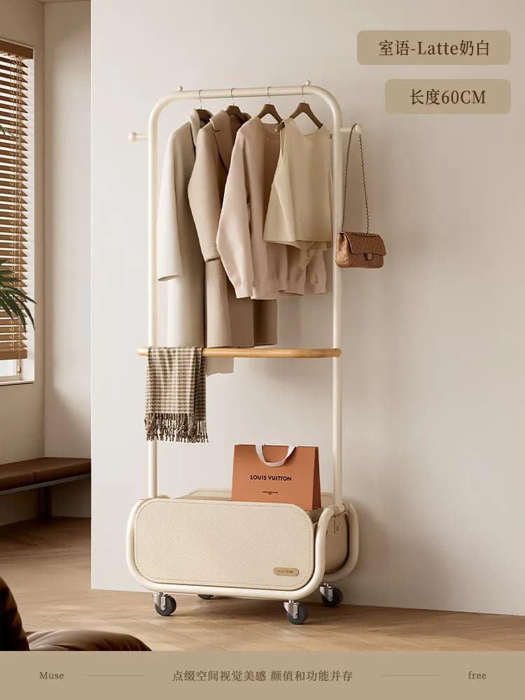 Étagère murale porte-vêtements en métal moderne pour couloir, meuble de rangement élégant et luxueux