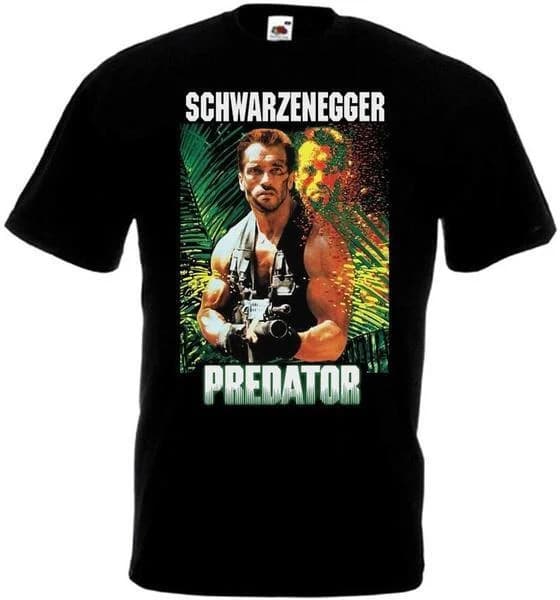 Predator hommes affiche T-shirt mode d'été drôle impression décontracté 100% coton T-shirt