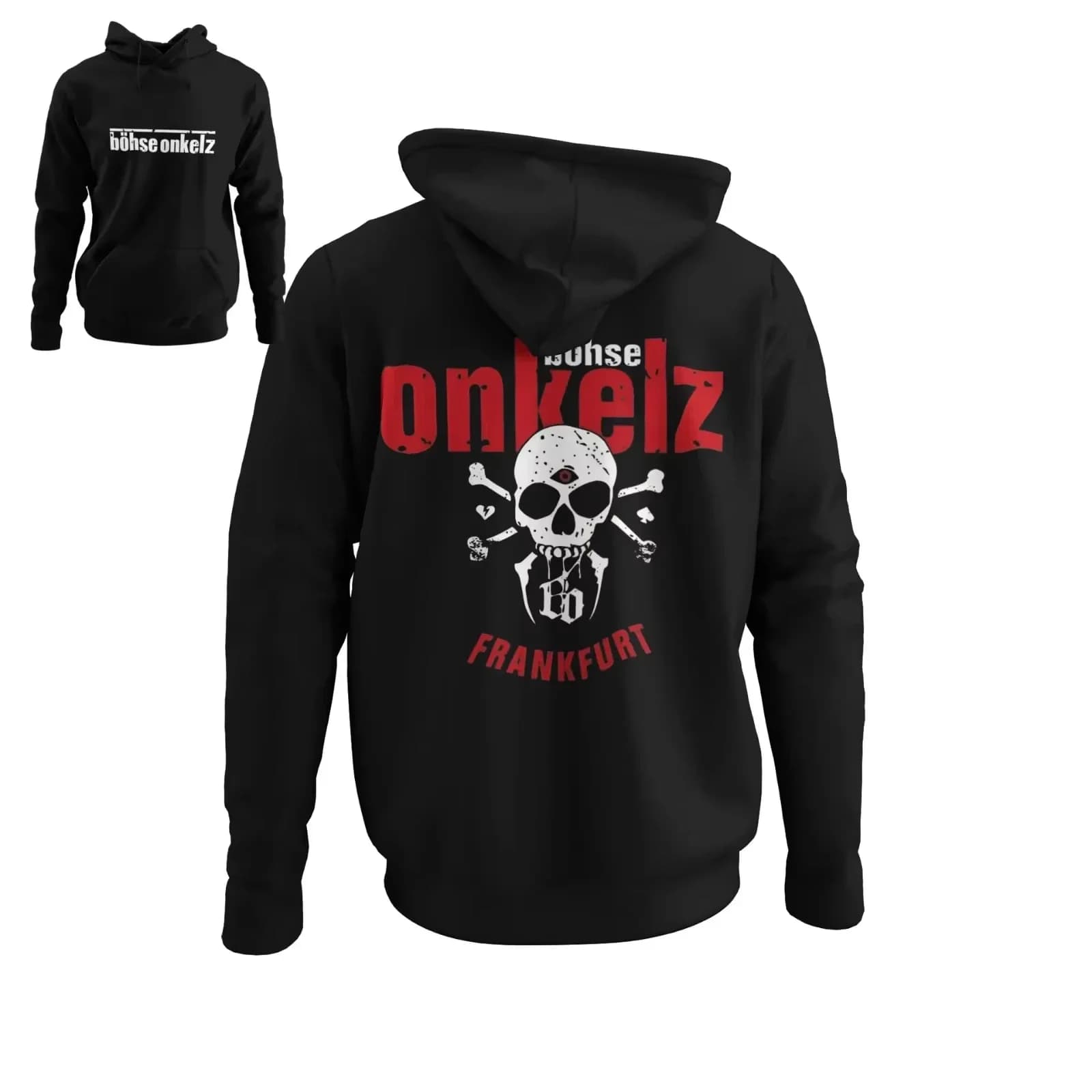 Y2K sweats à capuche Böhse Onkelz Konzert Francfort groupe Rock Herren sweat à capuche polaire chaud