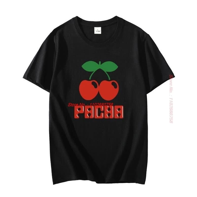 Pacha Ibiza T-shirts graphiques unisexes à la mode en coton grande taille à manches courtes T-shirt