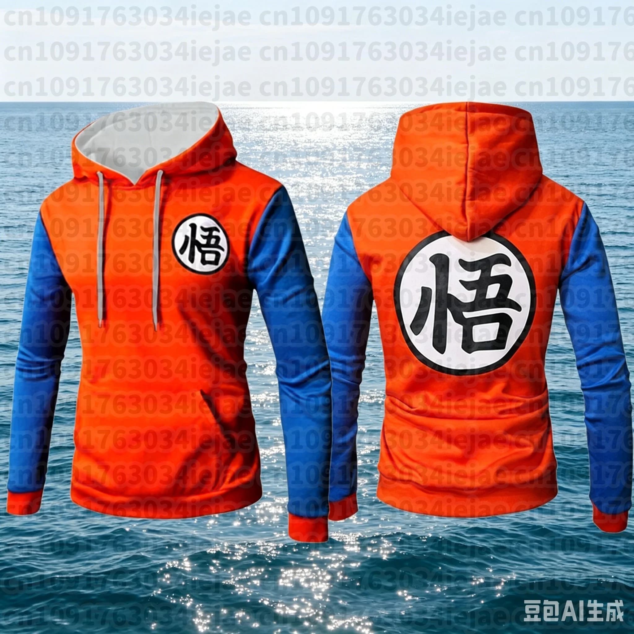 Costume de cosplay Dragon Ball Z Goku, version classique, sweat à capuche pour adultes et enfants, d