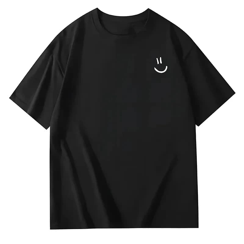 T-shirt pour homme : polyvalent, tendance et minimaliste — 100 % coton pur, imprimé, coupe ample, ha
