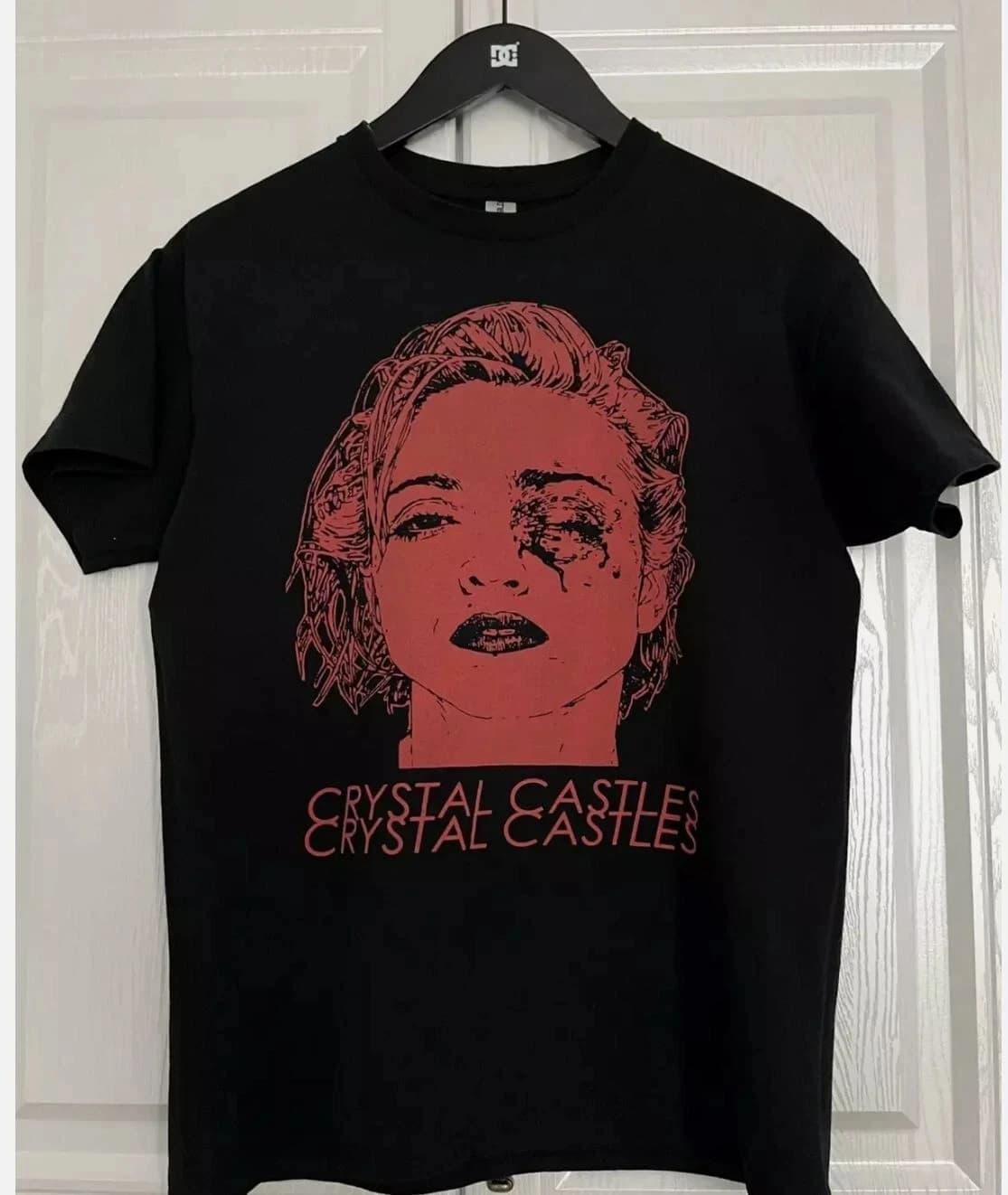 Chemise Crystal Castles Madonna Tour, T-shirt graphique noir unisexe, vêtements pour hommes