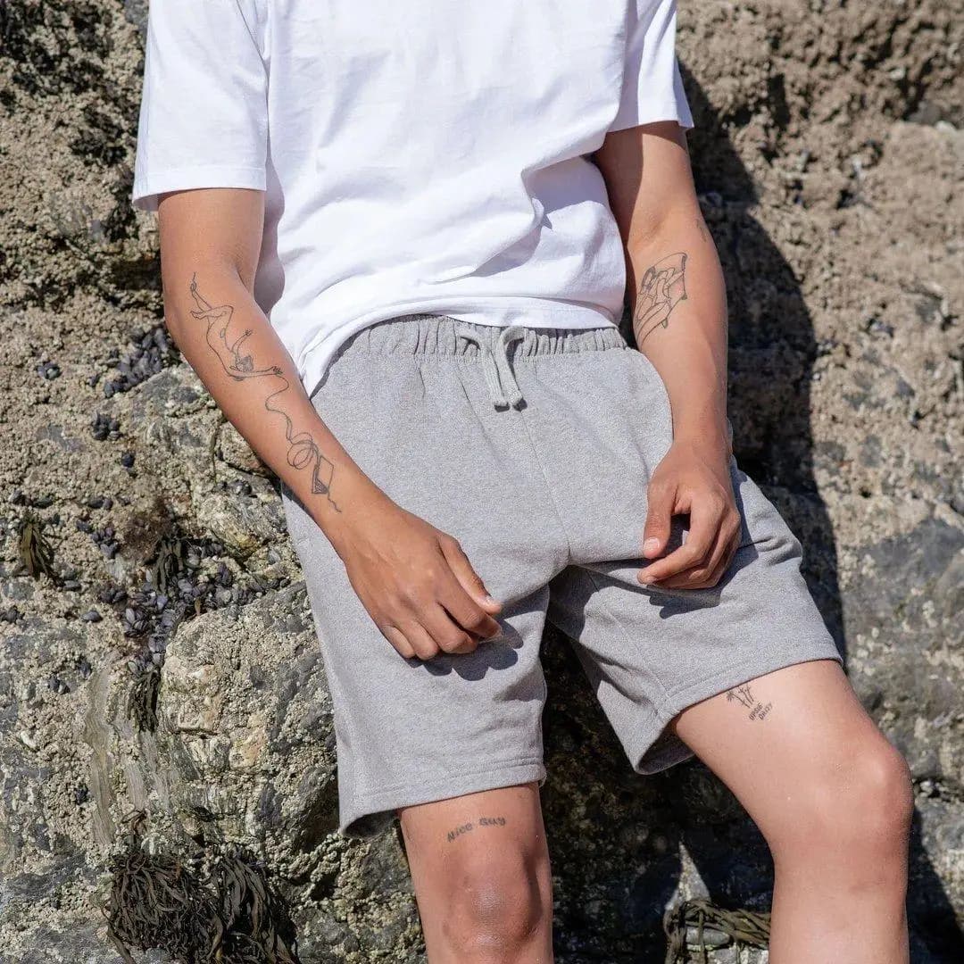 Shorts en jersey de coton biologique pour homme été 2026 : Shorts de sport décontractés avec poches