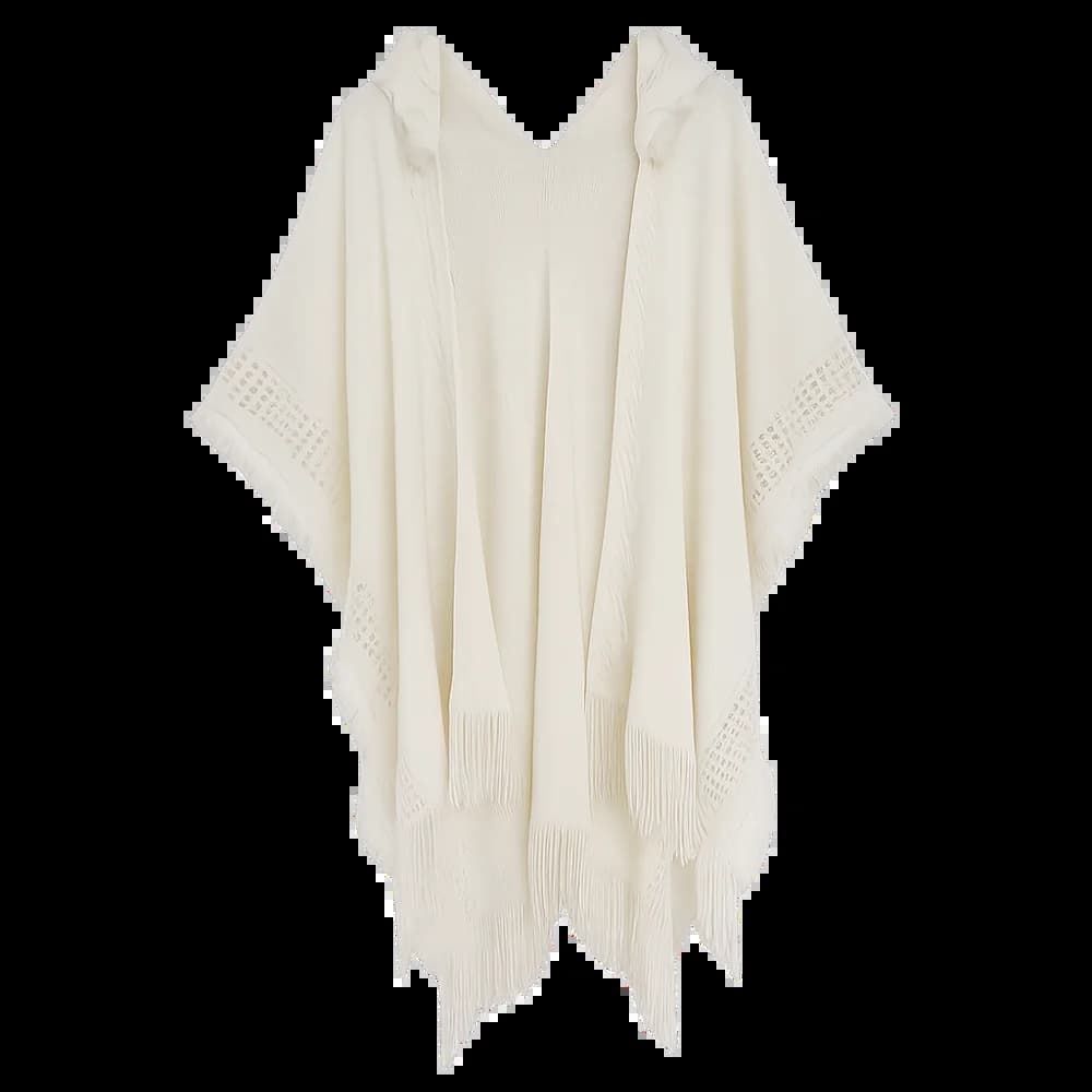Châle-couverture chaud en tricot à pompons pour femme, grand foulard, cape, accessoires de mode, cap