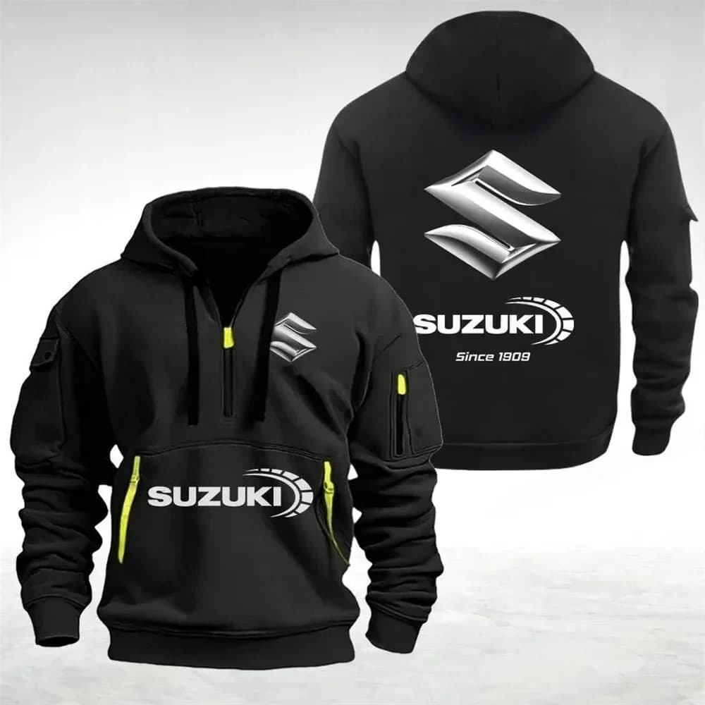 Sweat-shirts Suzuki, sweats à capuche, vestes de sport de plein air d'automne et d'hiver à demi-poch