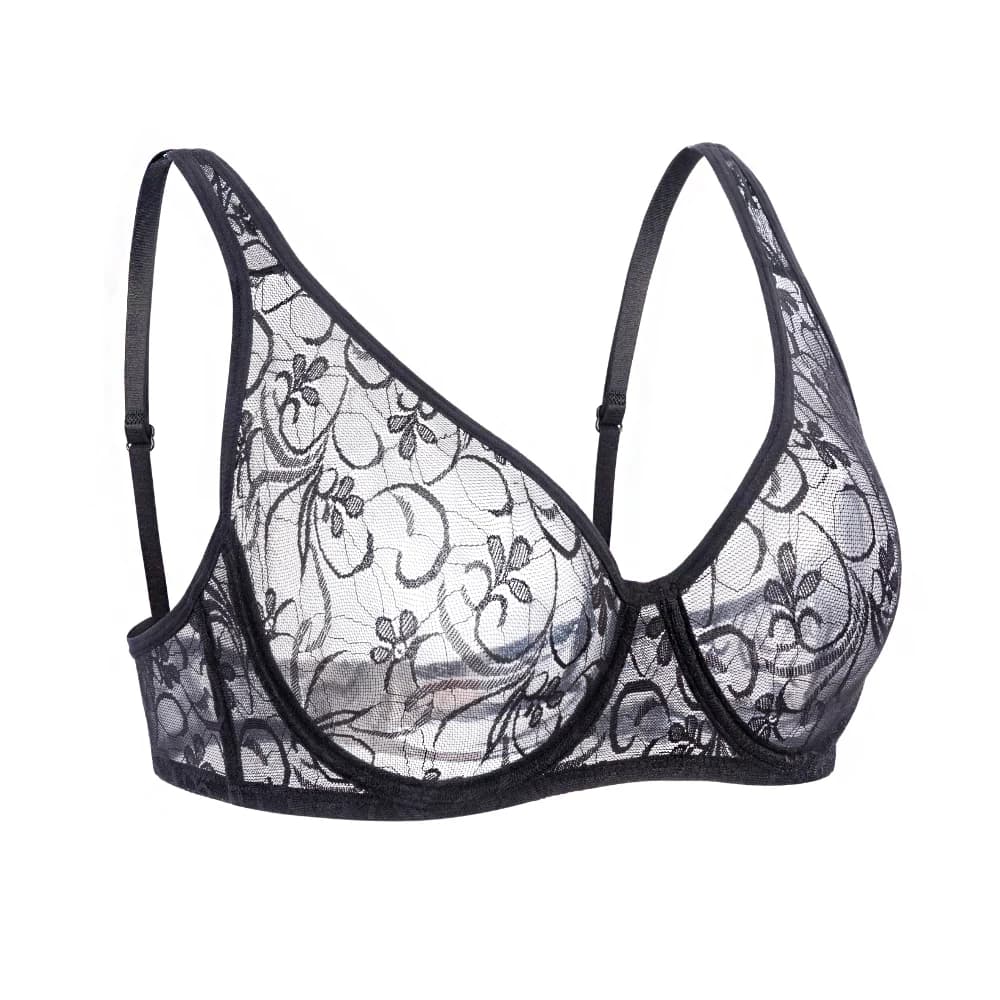Sous-vêtements pour femmes soutiens-gorge en dentelle à armatures BH évider broderie Sexy Lingerie h