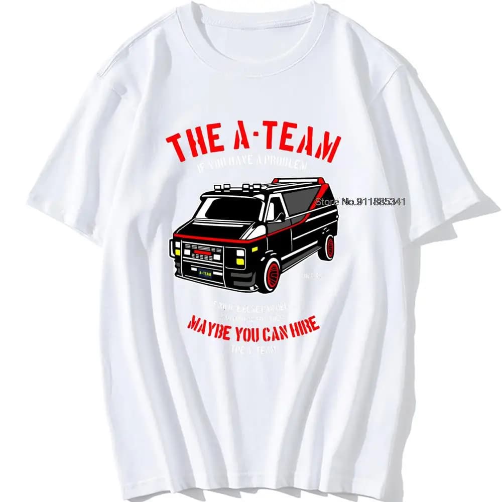 LE nouveau T-SHIRT A-TEAM hommes Van drôle 80's programme TV émission coton Mr-T unisexe surdimensio