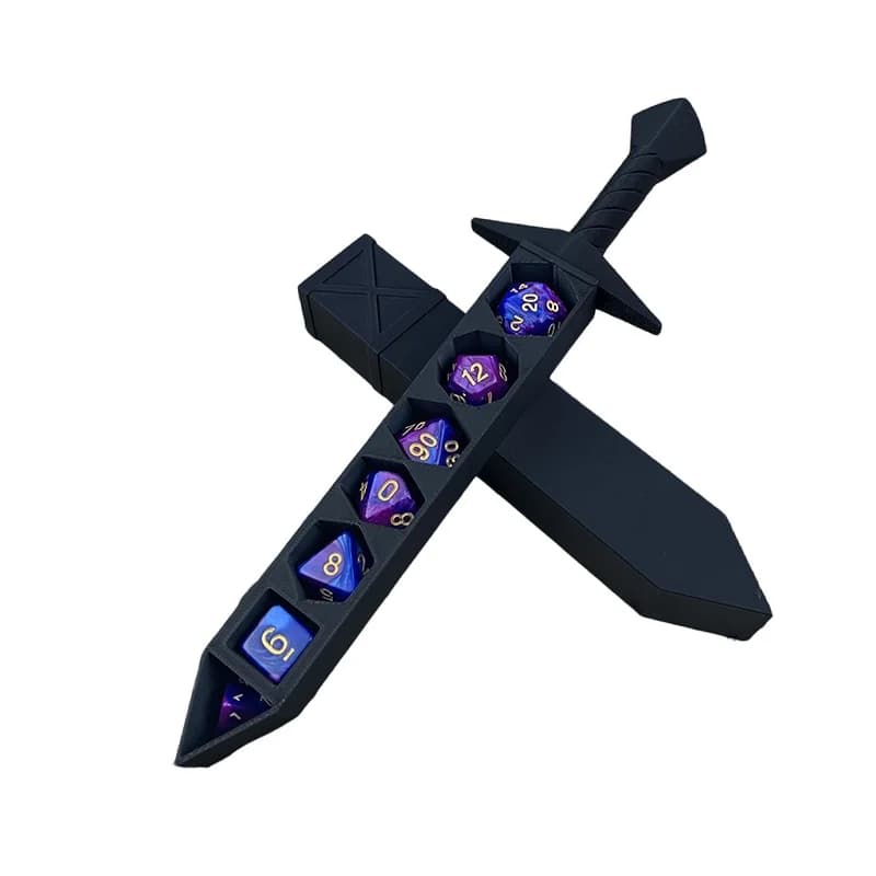 1 pièces/ensemble DND dés épée accessoire stockage de dés pour RPG donjons & Dragons jeu pour access