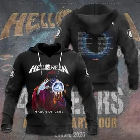 Rock Helloween 40 ans anniversaire Tour 2025 impression 3d sweat à capuche pour homme femmes mode sw