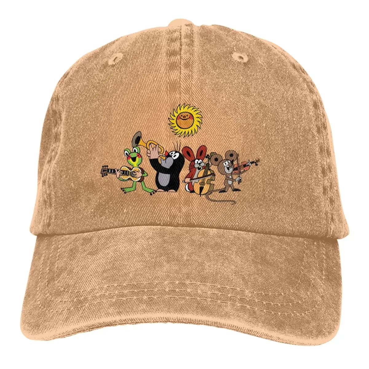 Casquette à visière multicolore The Little Mole pour femme, chapeaux de protection personnalisés, ca