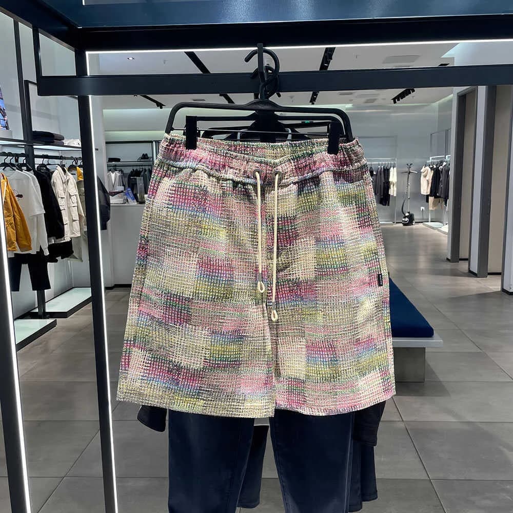 Shorts en tricot de haute qualité style streetwear pour homme, motif floral et à carreaux, collectio
