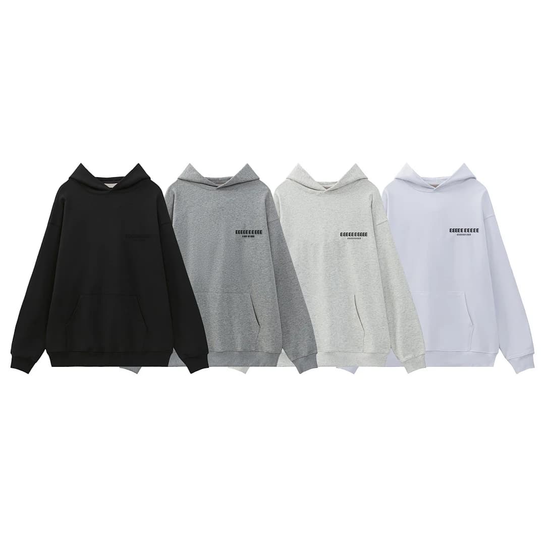 24fw marque classique Double ligne flocage lettre Logo sweats à capuche de haute qualité lâche coton