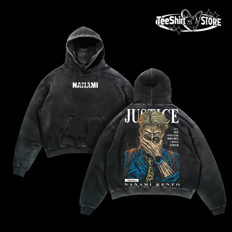 Jujutsu Kaisen Anime vêtements Nanami Kento graphique à capuche hommes femmes sweat à capuche en cot