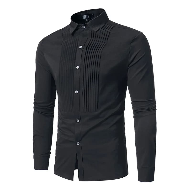 Chemise unie à manches longues pour hommes, nouvelle mode, décontractée, Slim, robe de soirée, Desig