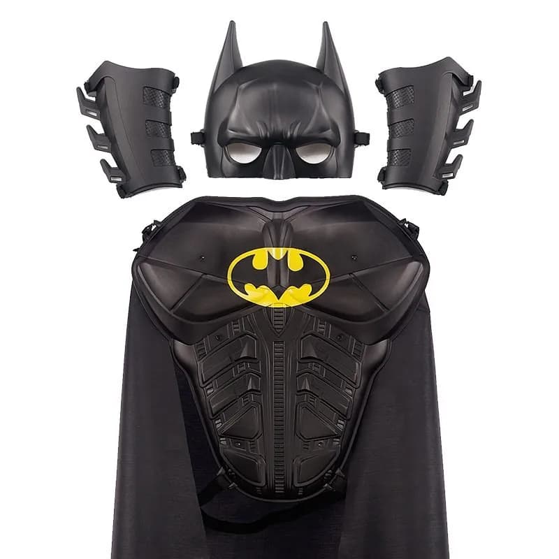 Batmans Cosplay Costume armure ensemble avec masque cape riche accessoires pour enfant Halloween cad
