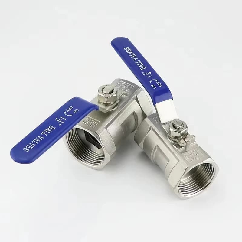 Vanne à bille en acier inoxydable, 1/4 "3/8" 1/2 "3/4" 1 "1-1/4" 1-1/2 ", vanne BSP femelle avec van