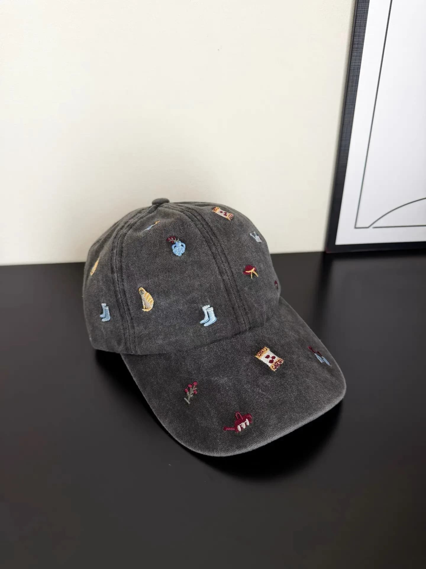 Casquette de baseball en coton lavé brodée de dessins animés personnalisés pour hommes et femmes, ca