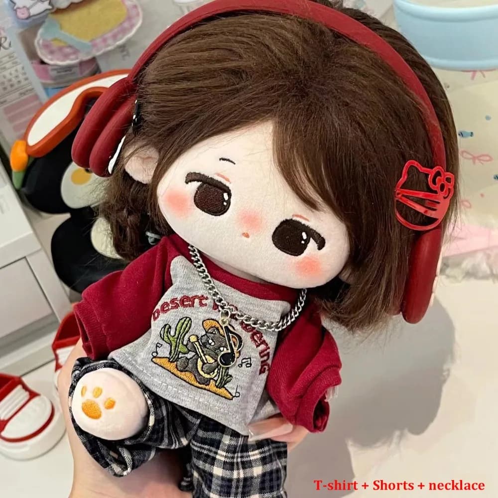 Costume mignon changement jeu 20CM coton poupée vêtements belle avec collier poupée Costume habiller