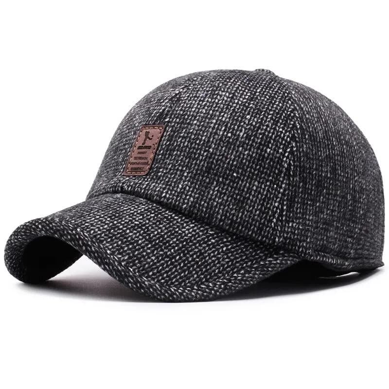 Casquette de baseball épaisse en laine avec oreillettes pour homme, couvre-oreilles, chapeaux de gol