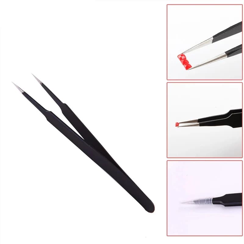 Accessoires de peinture diamant, pincettes droites d'excellente qualité, pincettes antistatiques ind