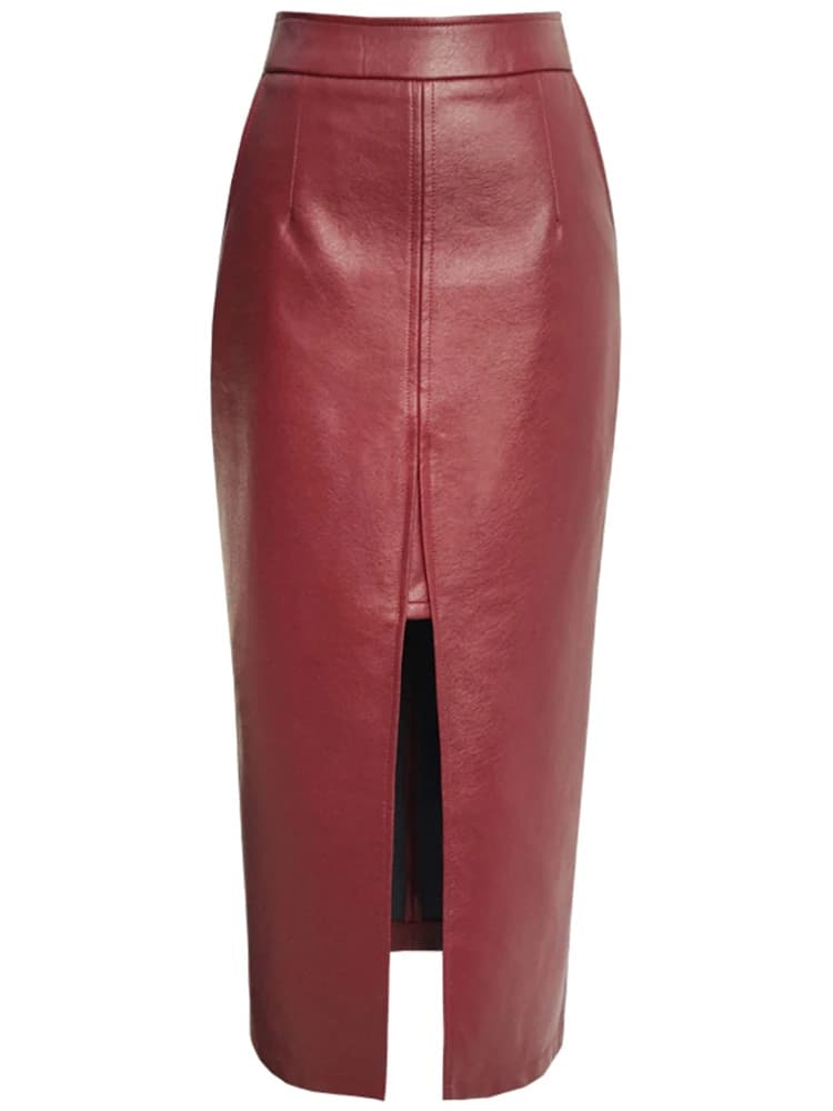 Lautaro printemps luxe concepteur Faux cuir veste femmes ceintures vin rouge Cape châles pour femmes
