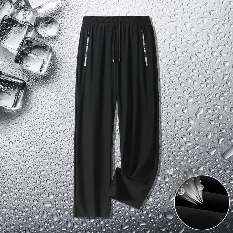 Été hommes décontracté haut de gamme glace soie pantalon sport pantalon à séchage rapide hommes pant