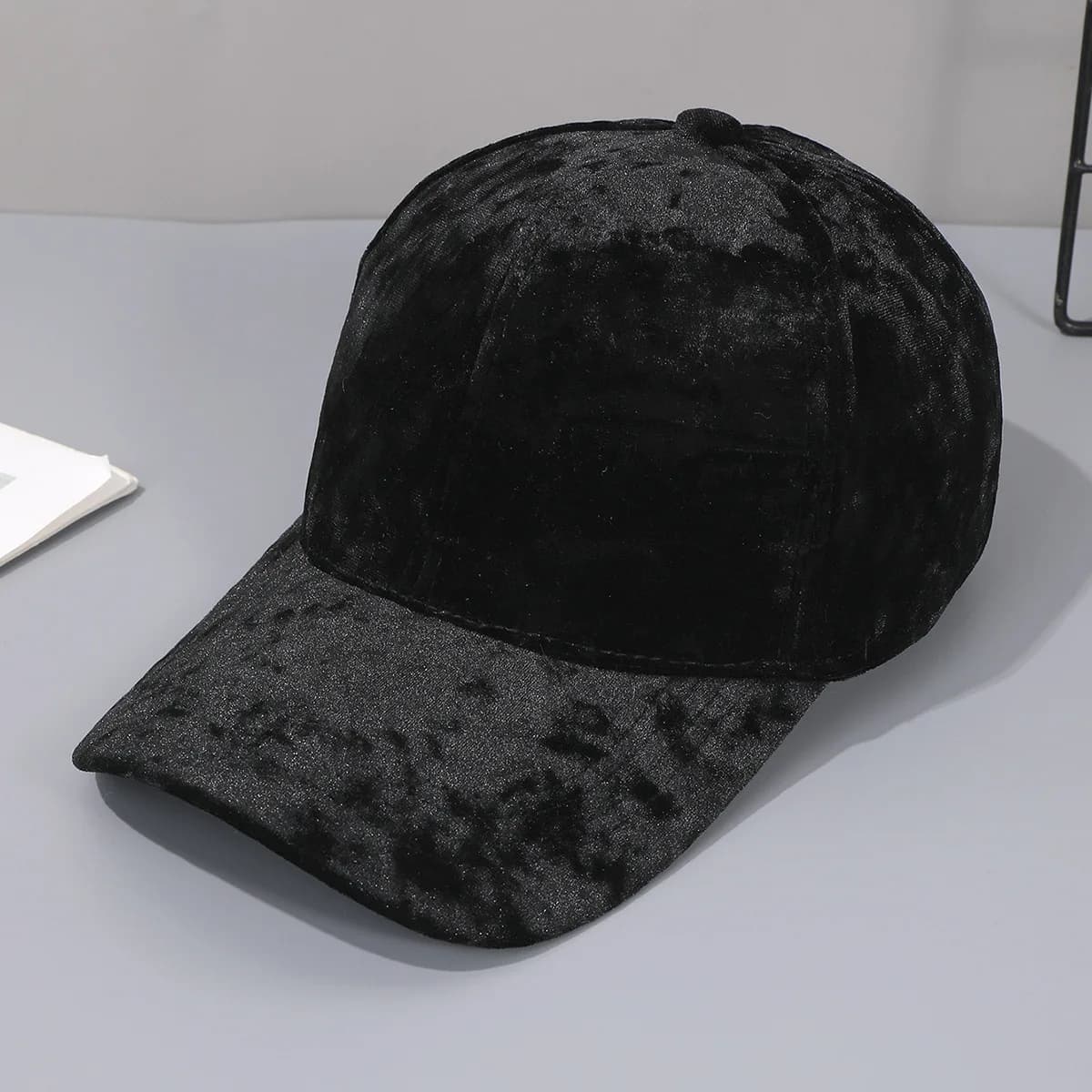 Casquette de baseball en velours automne-hiver-chapeau décontracté à bord incurvé unisexe, Snapback