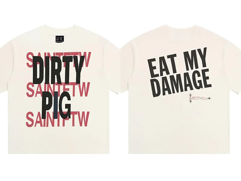 T-shirt vintage délavé noir vieilli SAINT pour homme et femme – Qualité supérieure, style urbain, ma