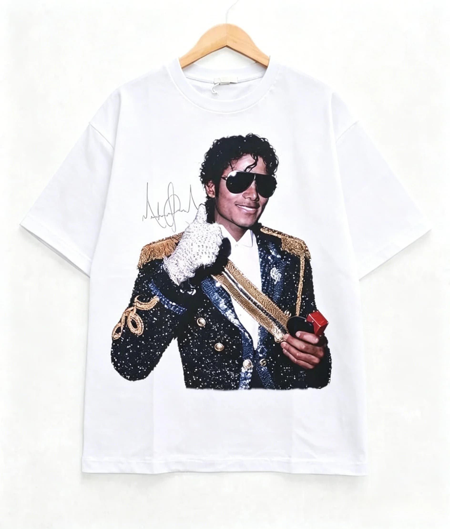 T-shirt Michael Jackson Rétro Populaire Été 2026 Homme Femme Coton Style Y2K Sportswear Oversize Str