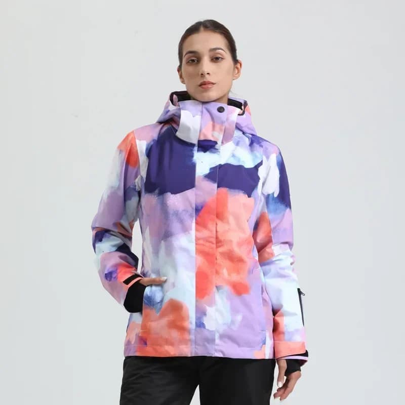 Veste à capuche de Ski en plein air manteaux de Ski chauds coupe-vent imperméable dessus de Ski femm