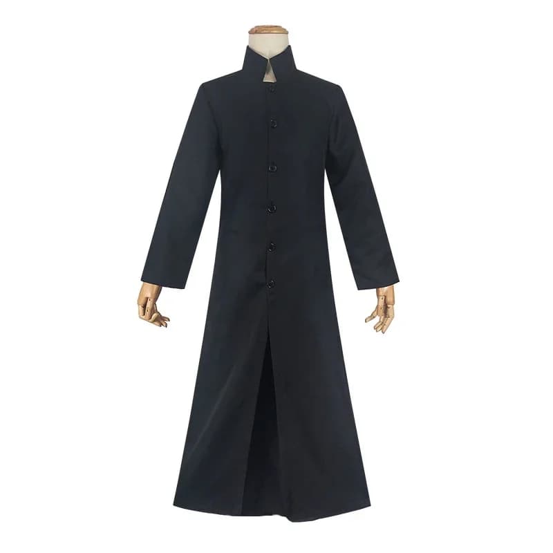 Manteau noir Matrix Neo Cosplay, costume personnalisé pour hommes, accessoires pour fête d'Halloween