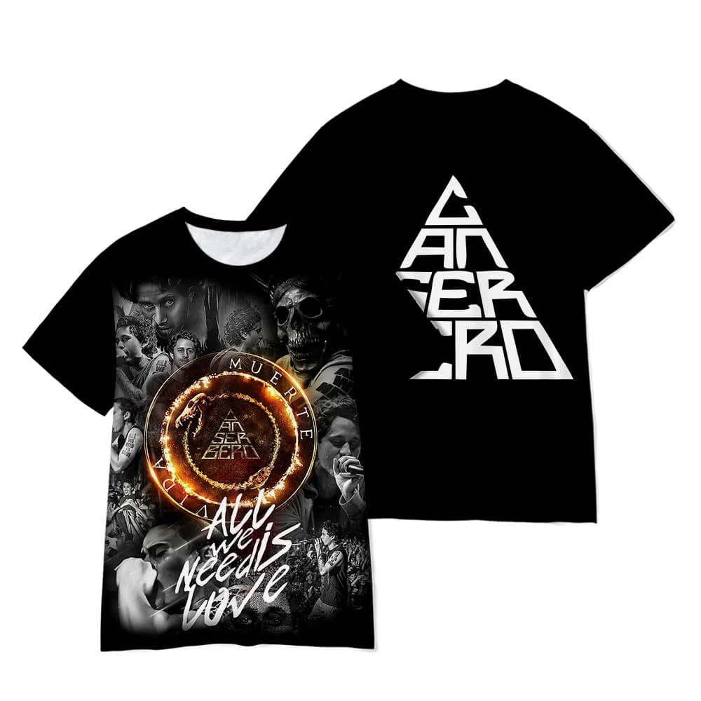 Rappeur Canserbero impression 3D T-Shirts hommes femmes décontracté mode surdimensionné Hip Hop à ma