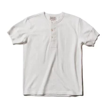 Bronson-T-Shirt Henley Vintage à Manches Courtes pour Homme, en Coton, Style Rétro
